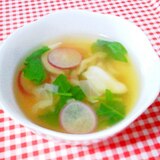 ラディッシュ＆葉っぱのスープ